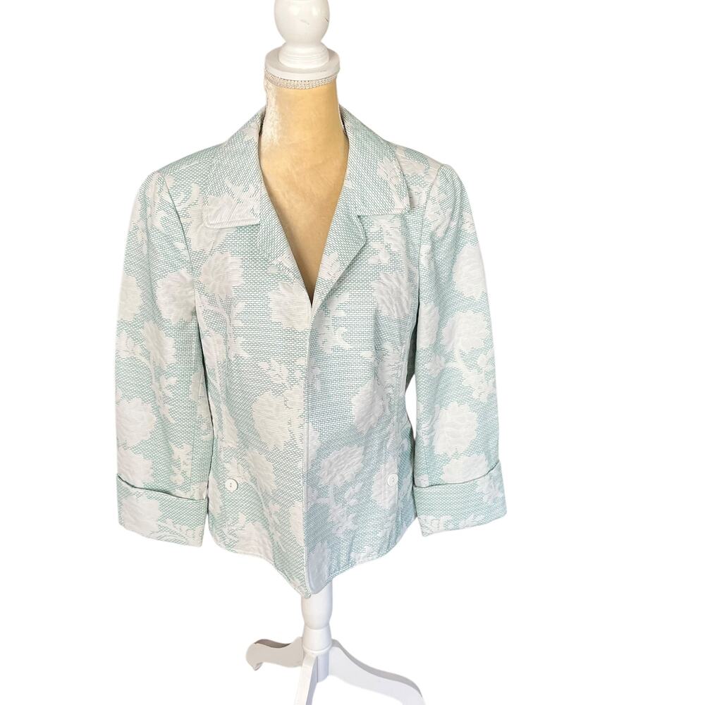 Nina McLemore Jacquard Blazer Jacket Size 14